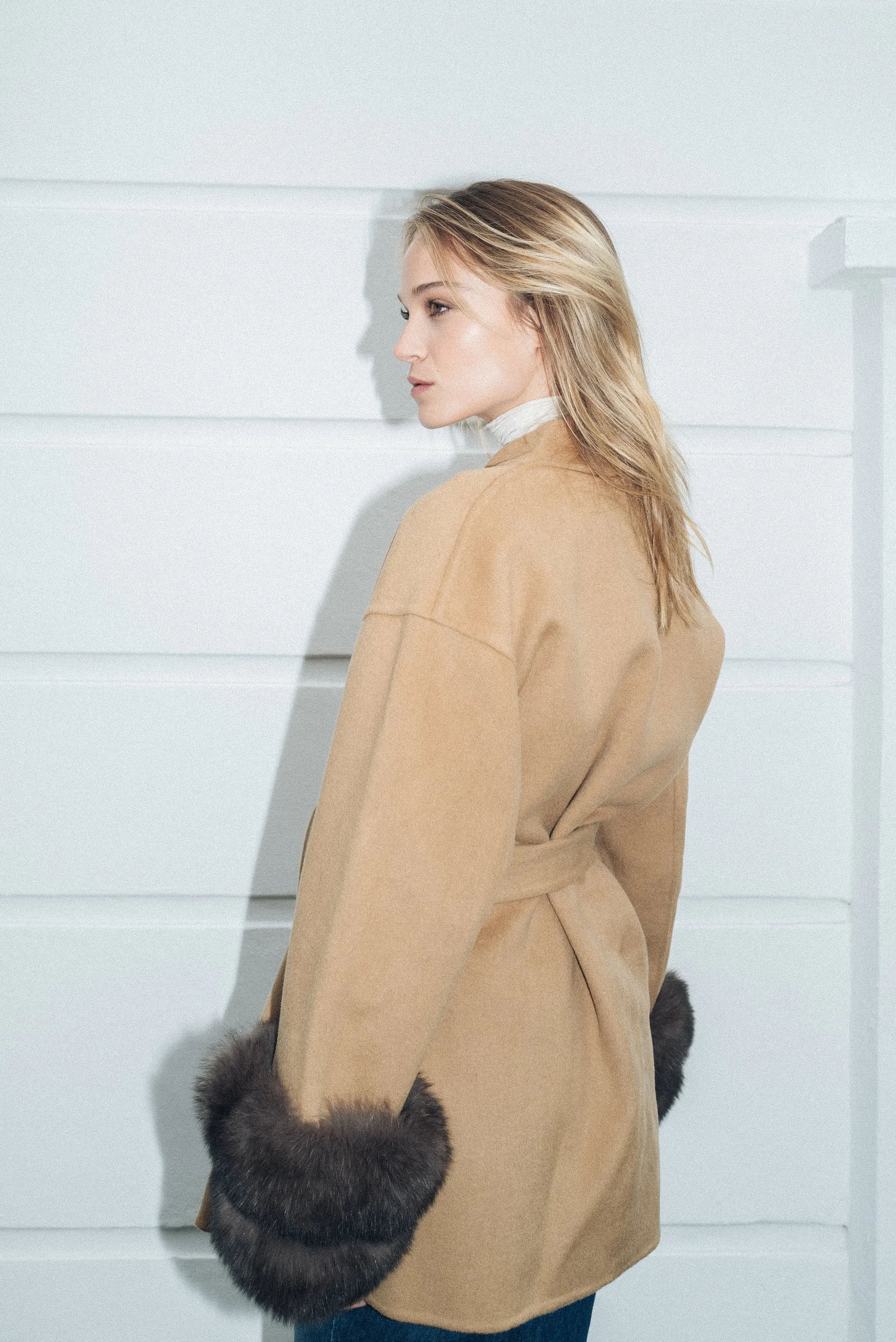 Sable and Cashmere Camel Warp Coat