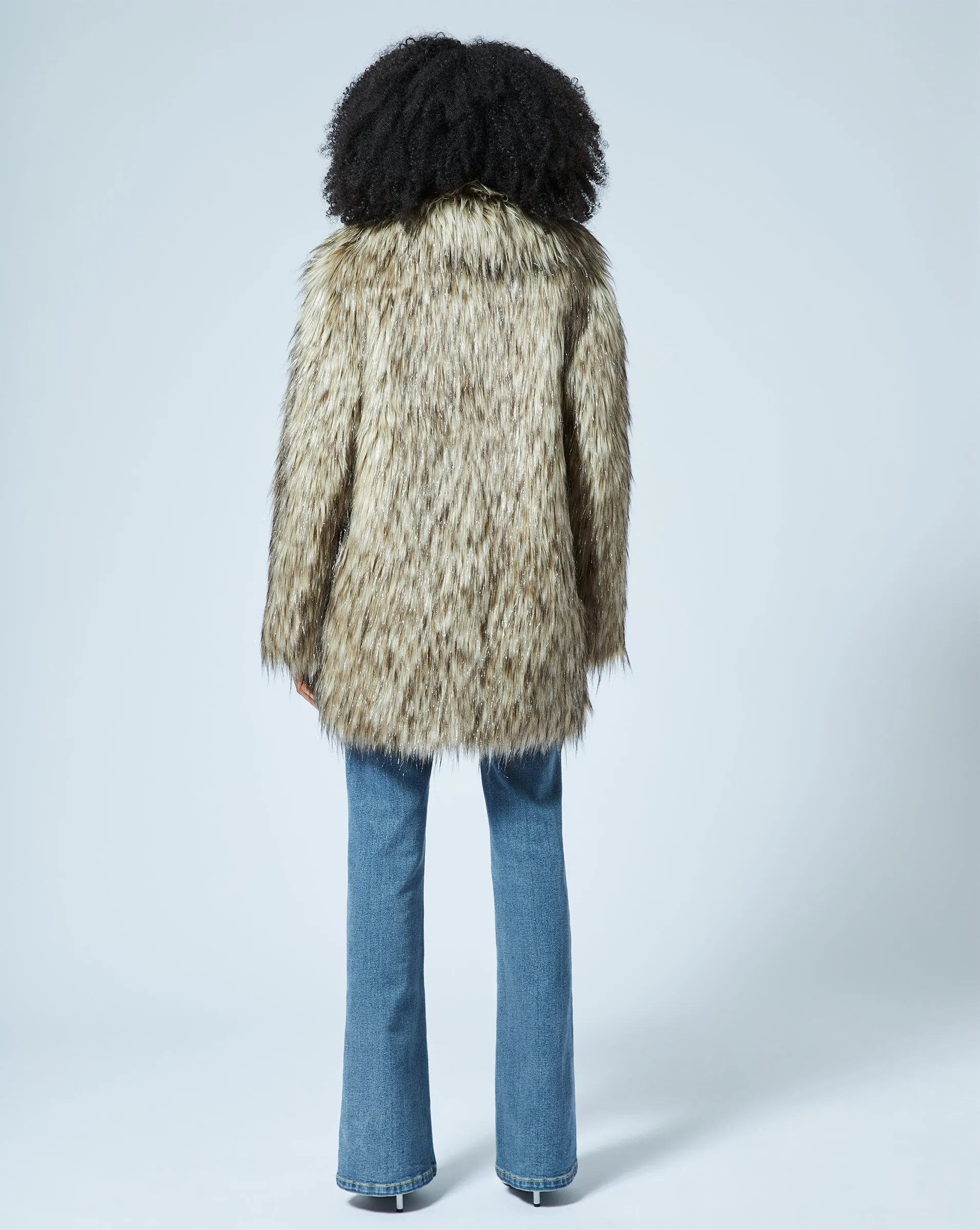 Shaggy Fox Faux Fur Coat