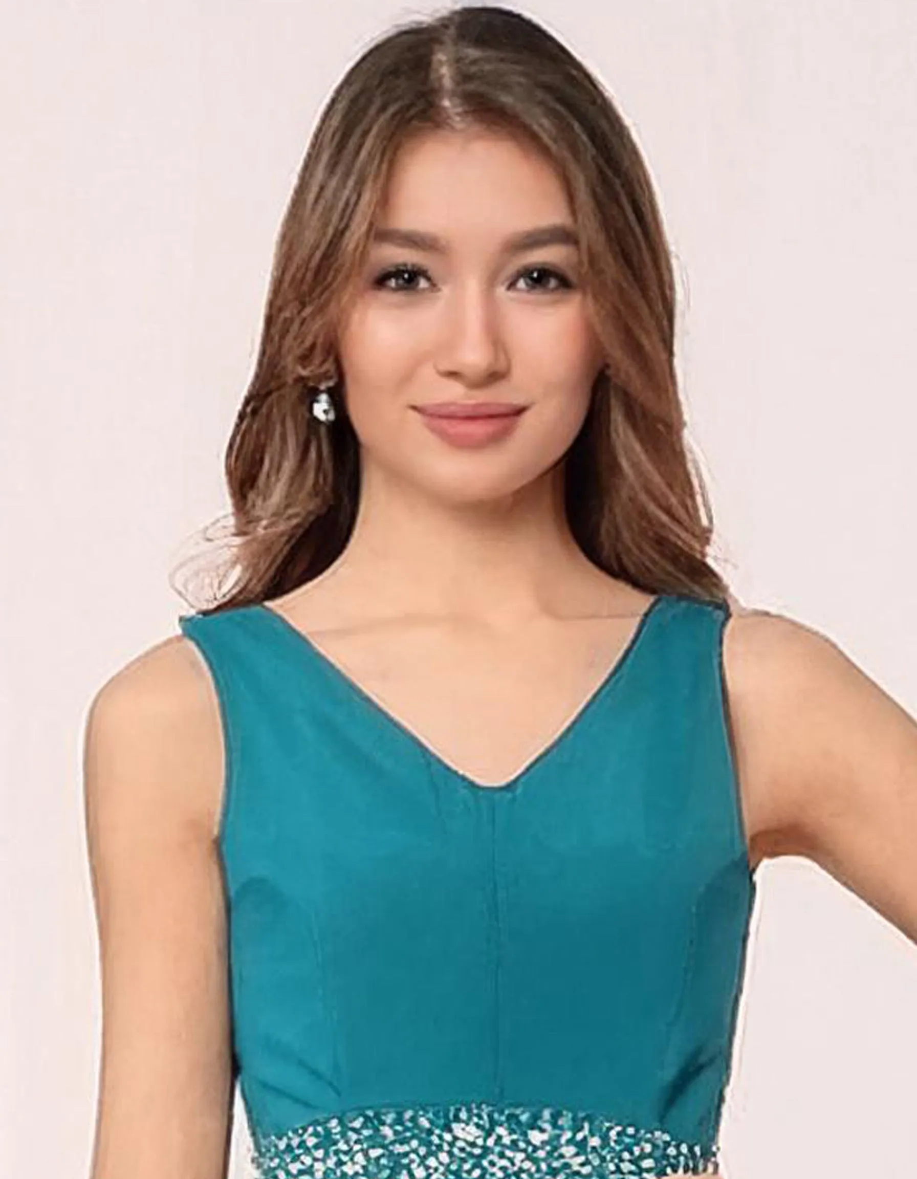 Turquoise Elegance Evening Gown