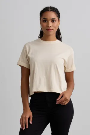 Women's Organic 100% Cotton Relaxed Crop T-shirt