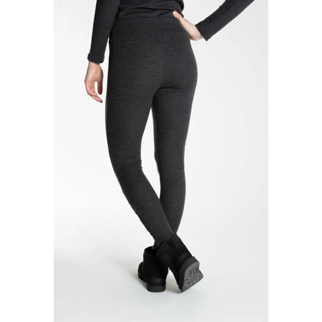 Women's We Norwegians | Merino Wool Rib Leggings | Black