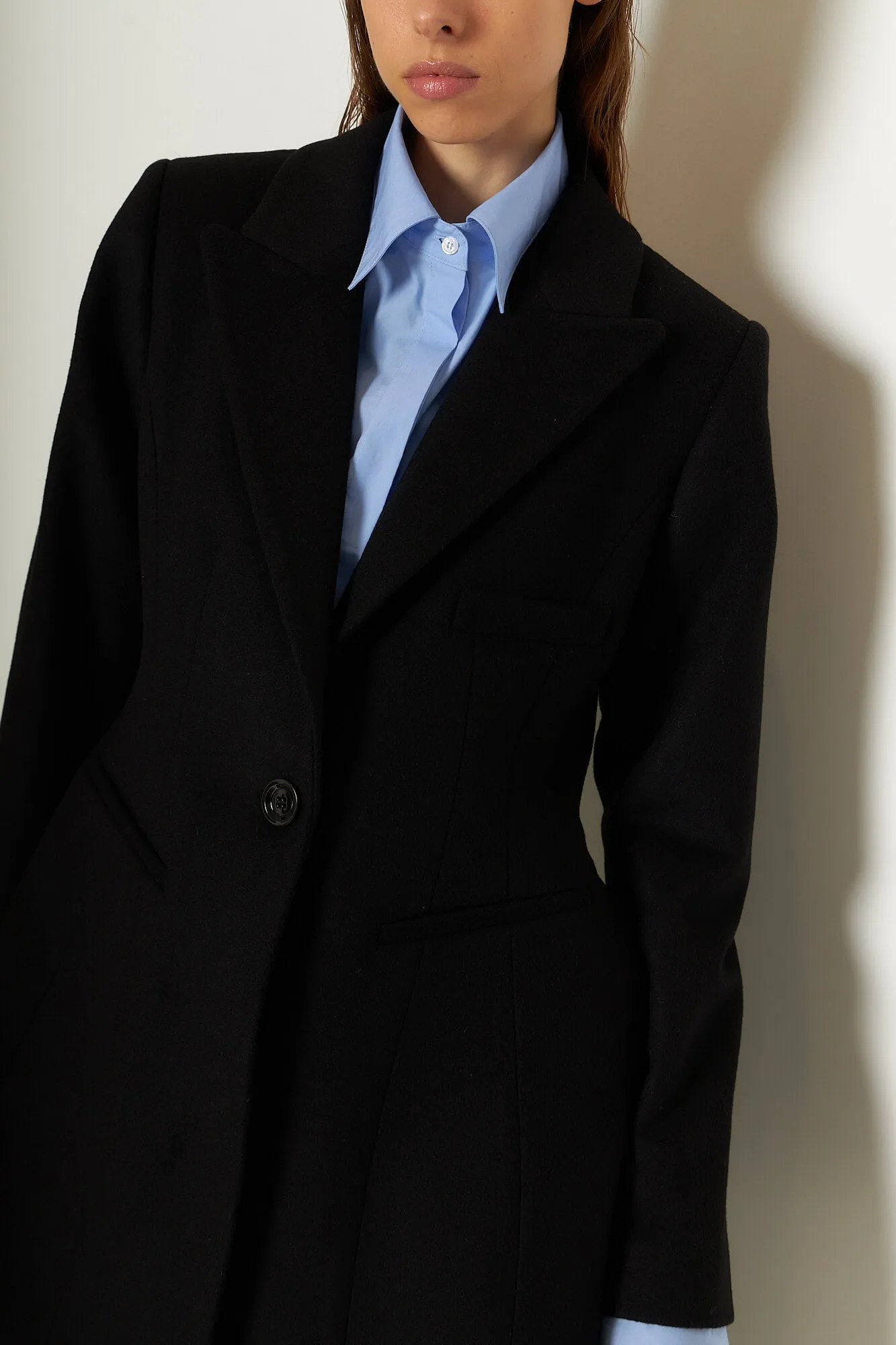 Wool Cashmere Long Blazer